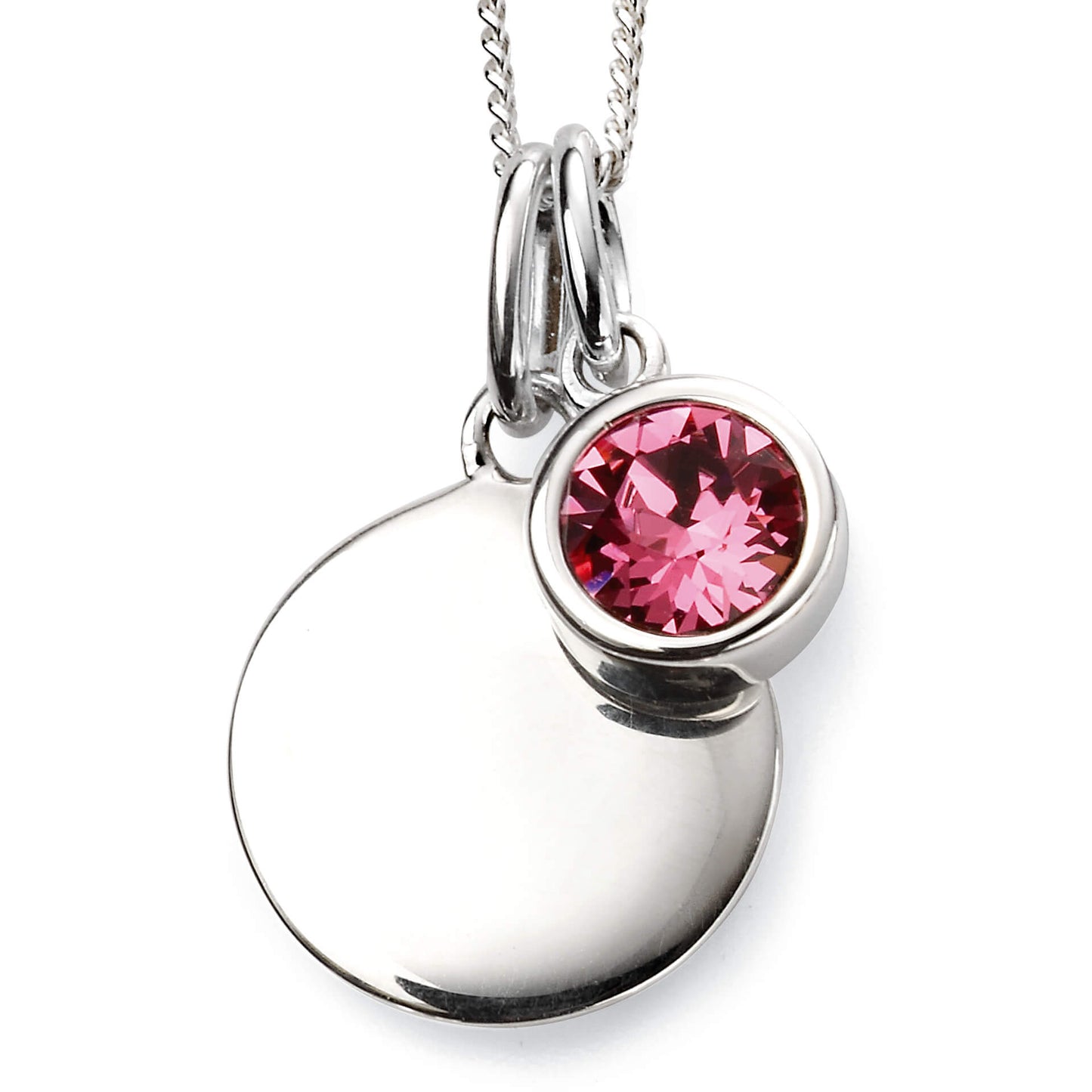 Sterling Silver Crystal Birthstone Pendant