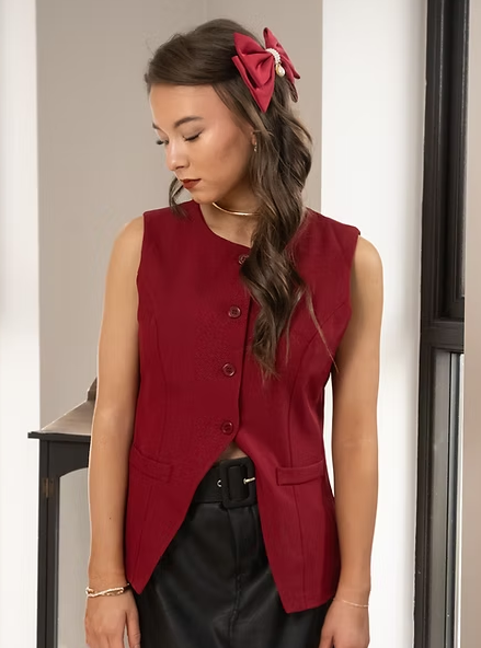 Split Front Tailored Waistcoat