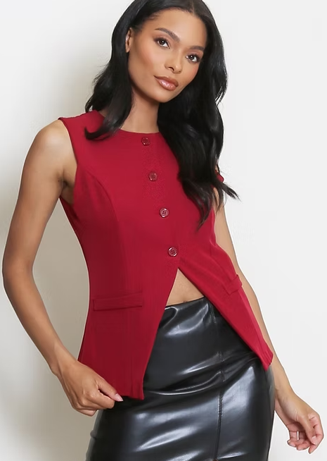 Split Front Tailored Waistcoat