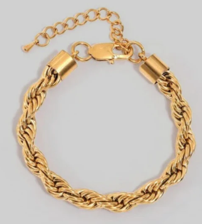 Gianna Chunky Gold Rope Bracelet