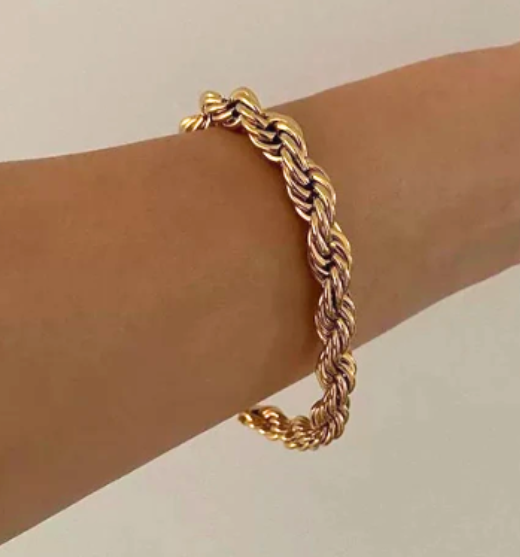 Gianna Chunky Gold Rope Bracelet