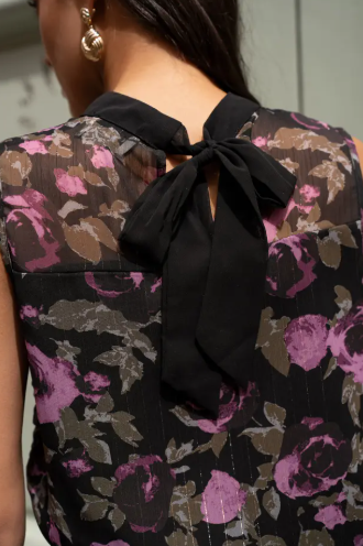 Floral Co Ord Lace Top and Asymetric Skirt Set