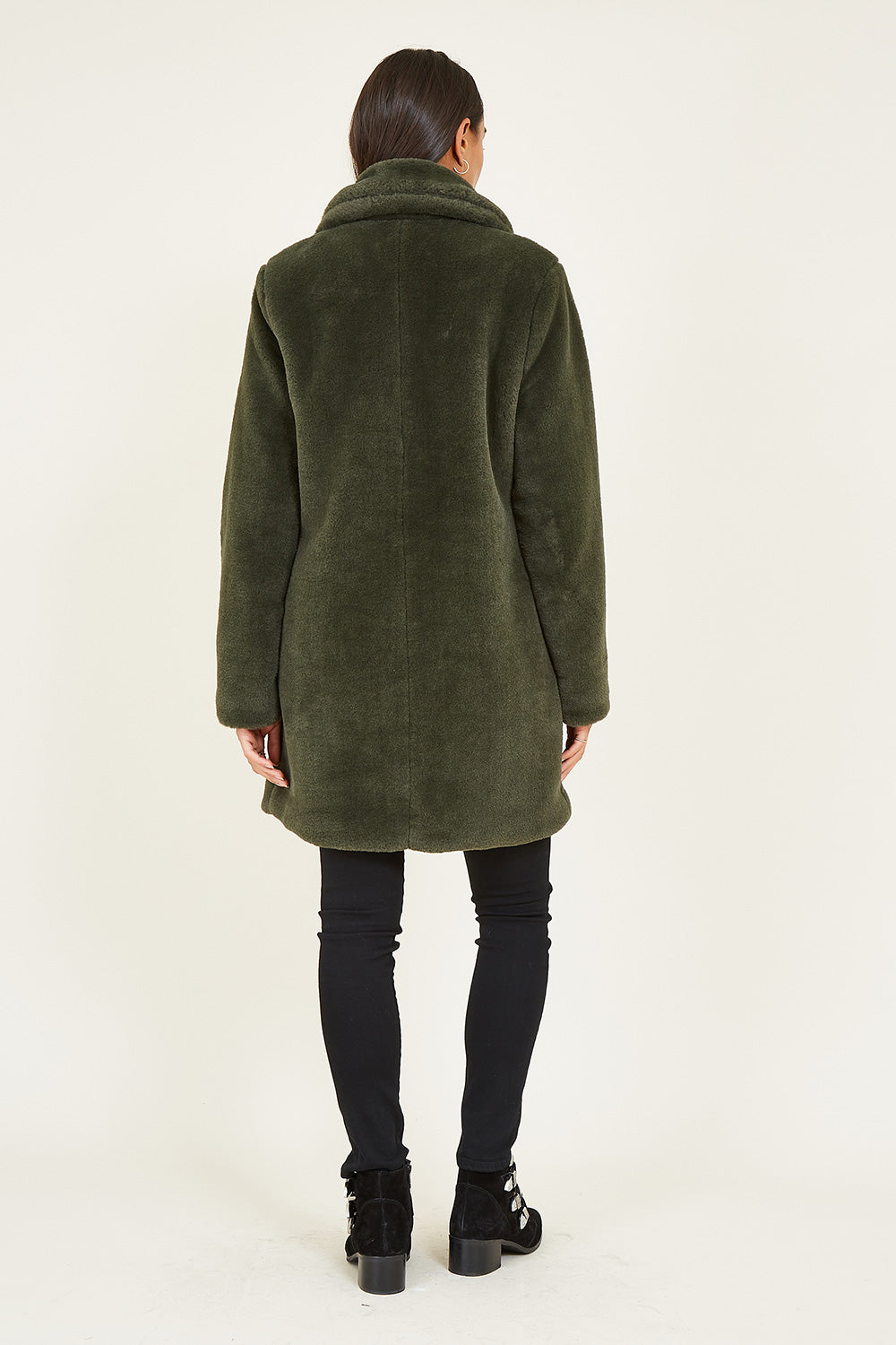 Green Faux Fur Coat - Sizes 8 to 18