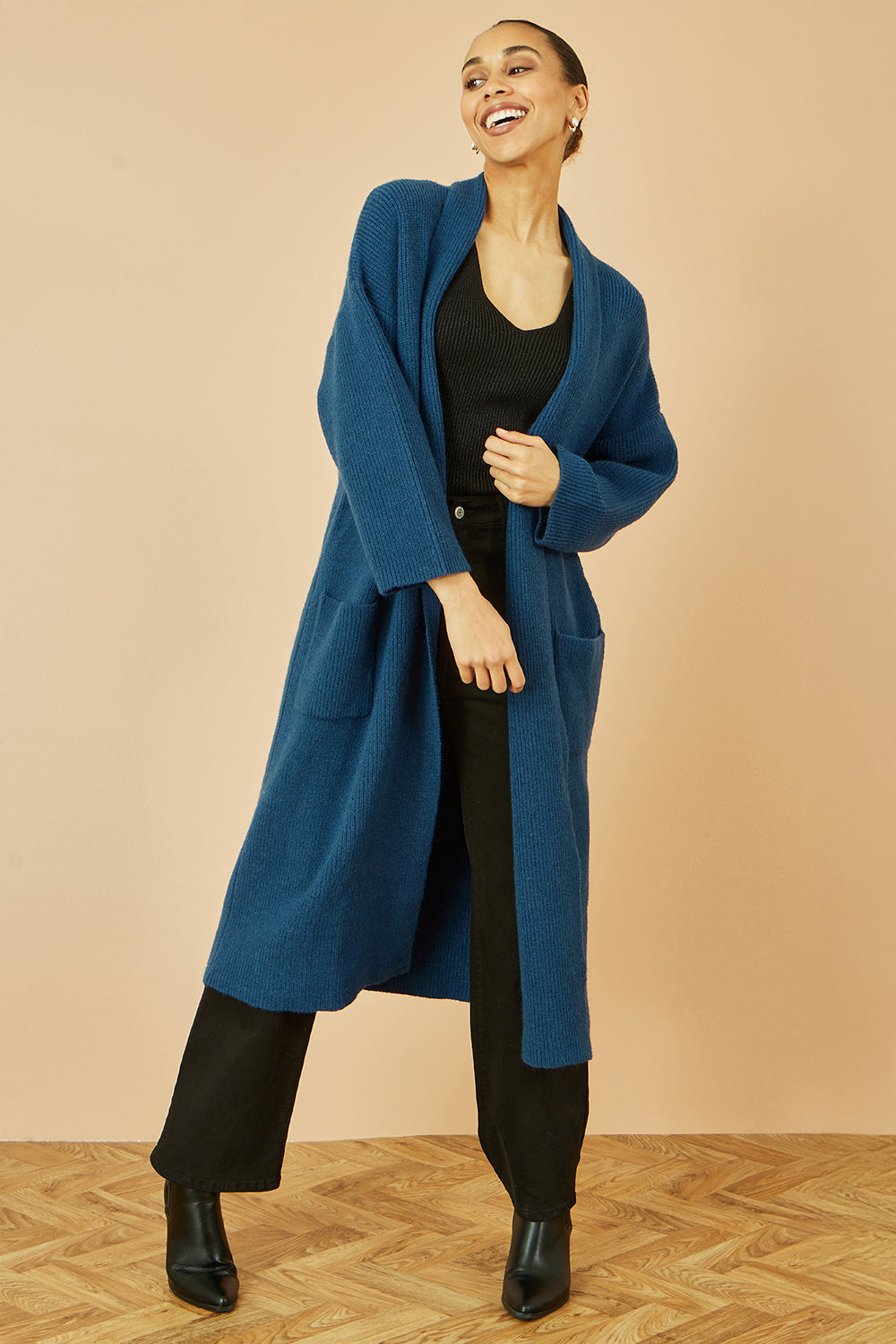 Teal Maxi Knit Cardigan