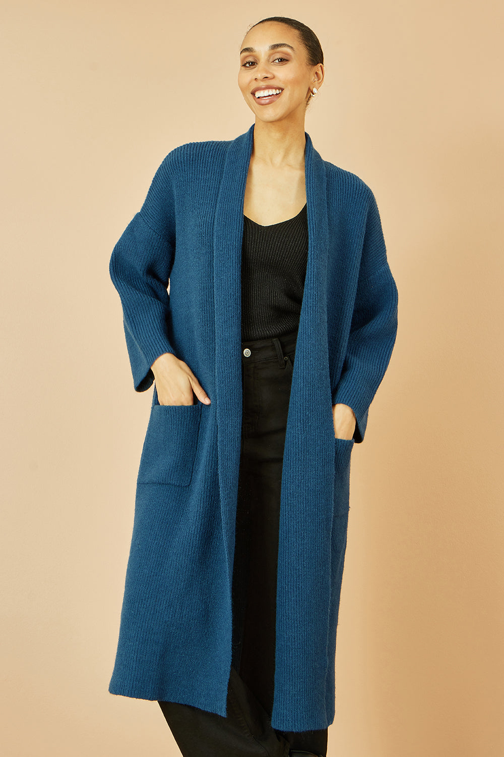 Teal Maxi Knit Cardigan