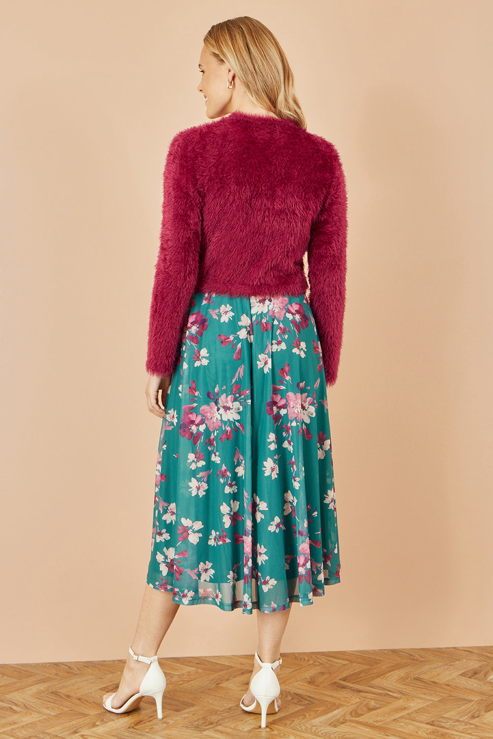 Burgundy Eyelash Knit Bolero