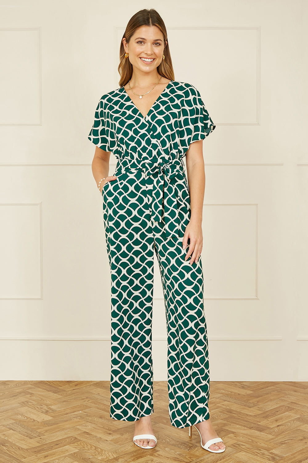 Green Wrap Jumpsuit
