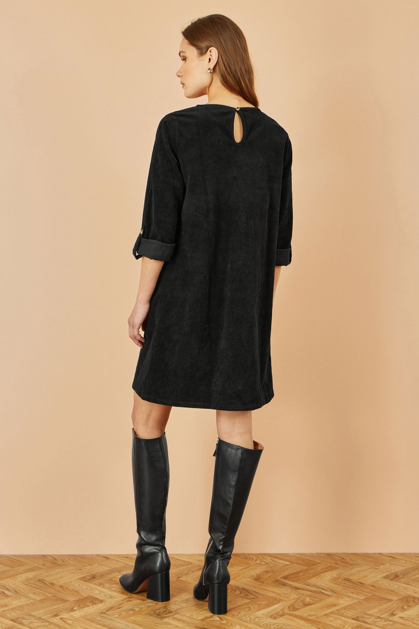 Black Cord Tunic Dress