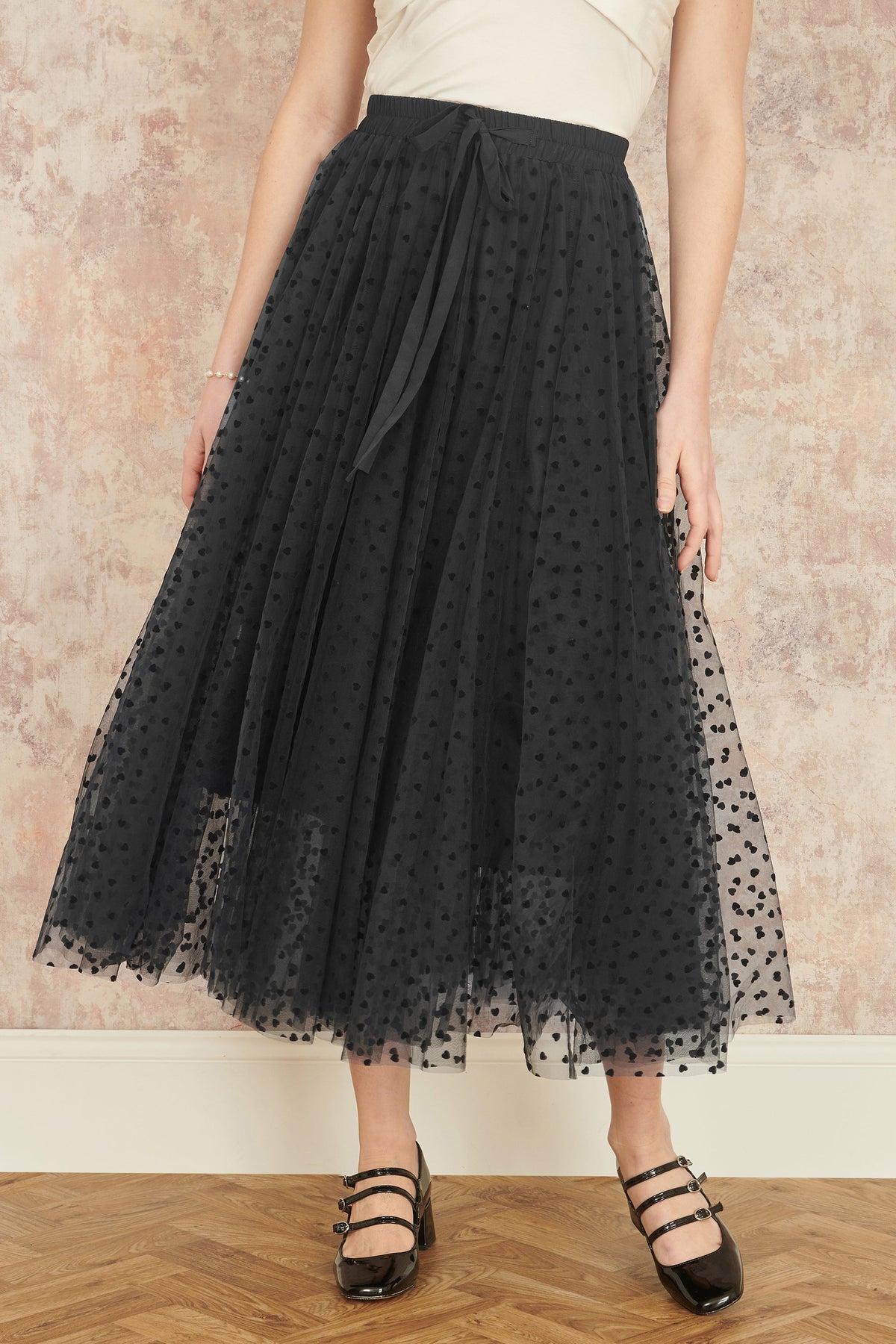 Black Heart Tulle Skirt