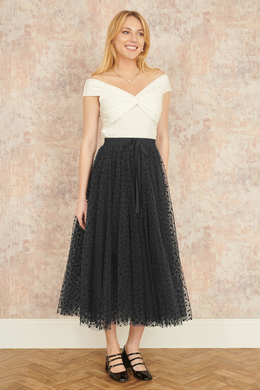 Black Heart Tulle Skirt