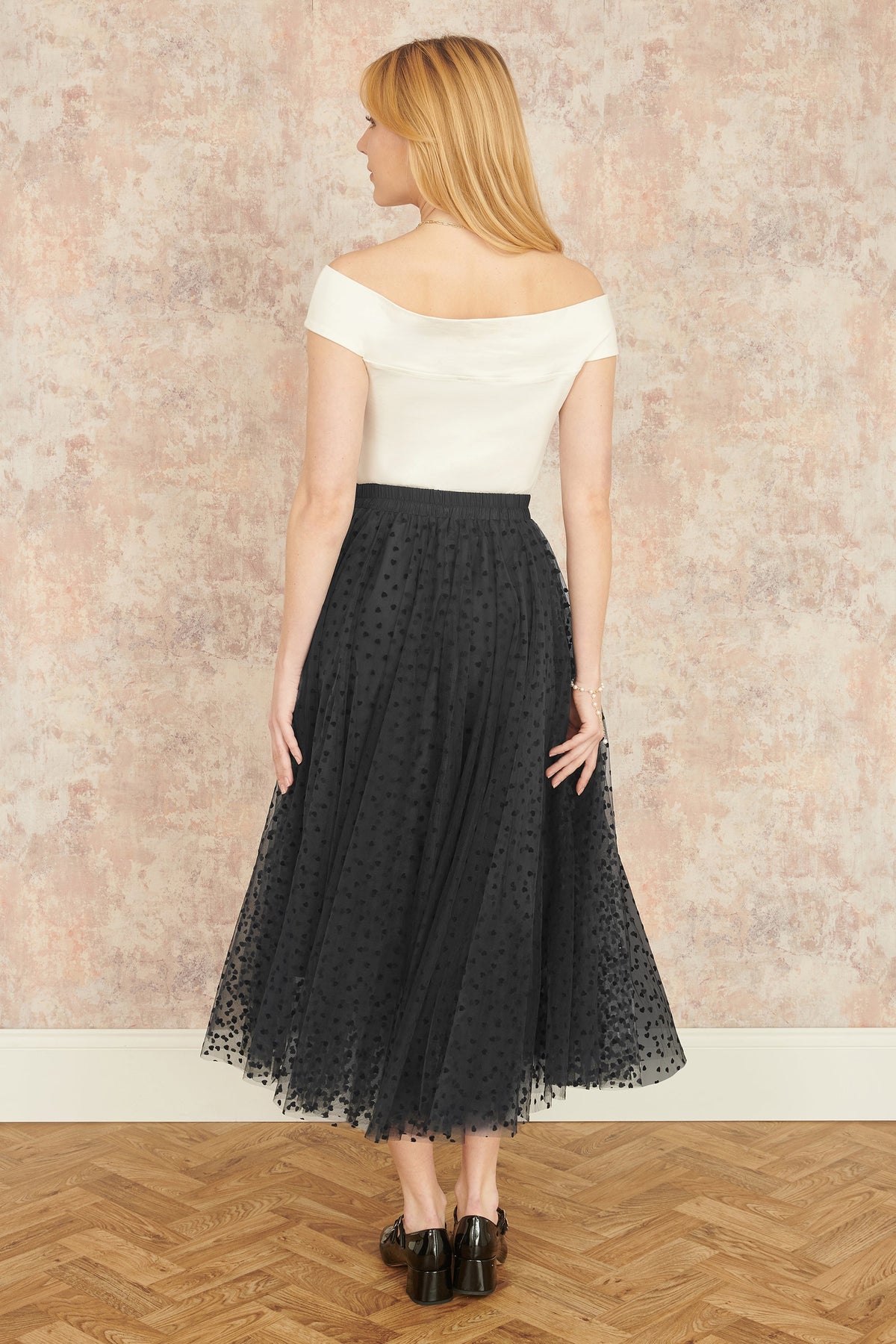 Black Heart Tulle Skirt