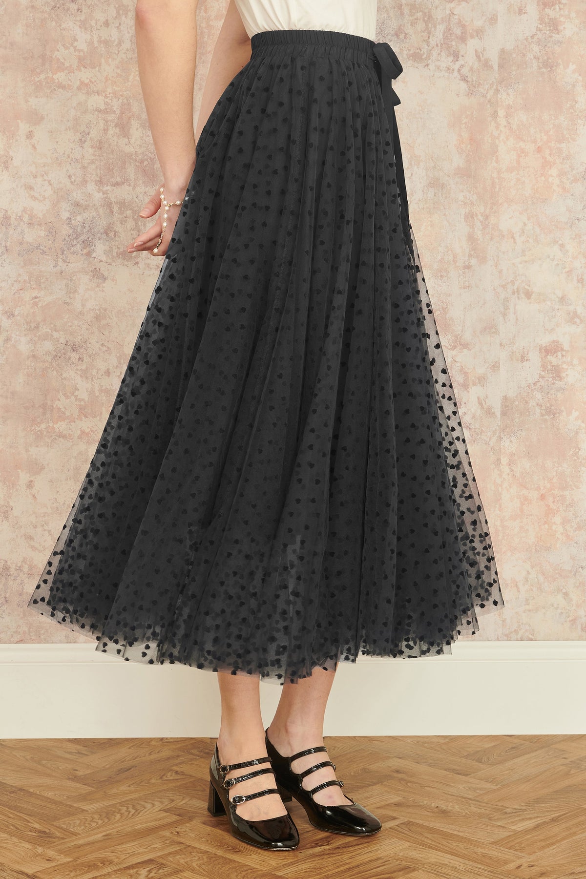 Black Heart Tulle Skirt