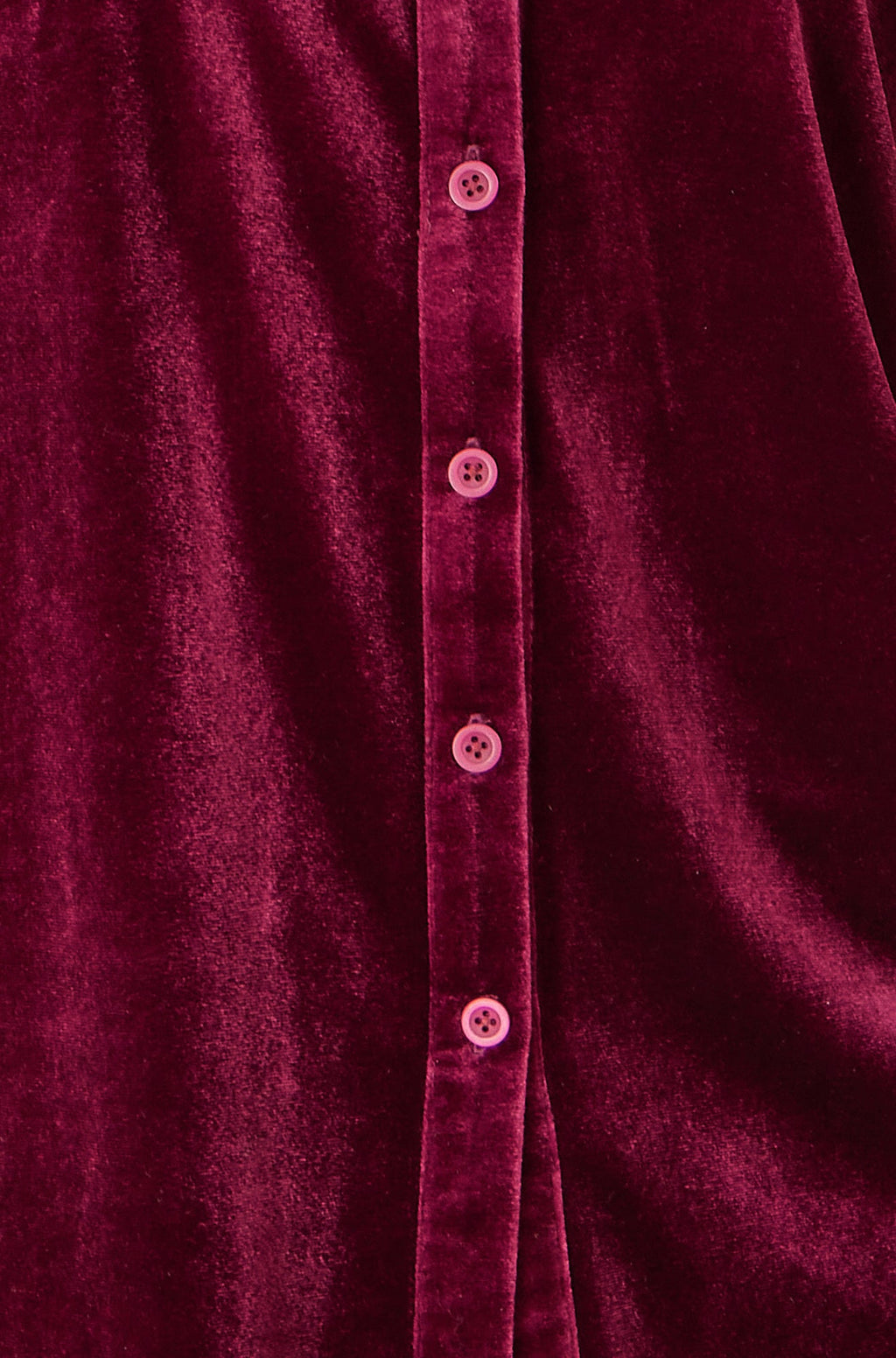 Burgundy Velvet Relaxed Fit Shirt - Sizes 8 to 24