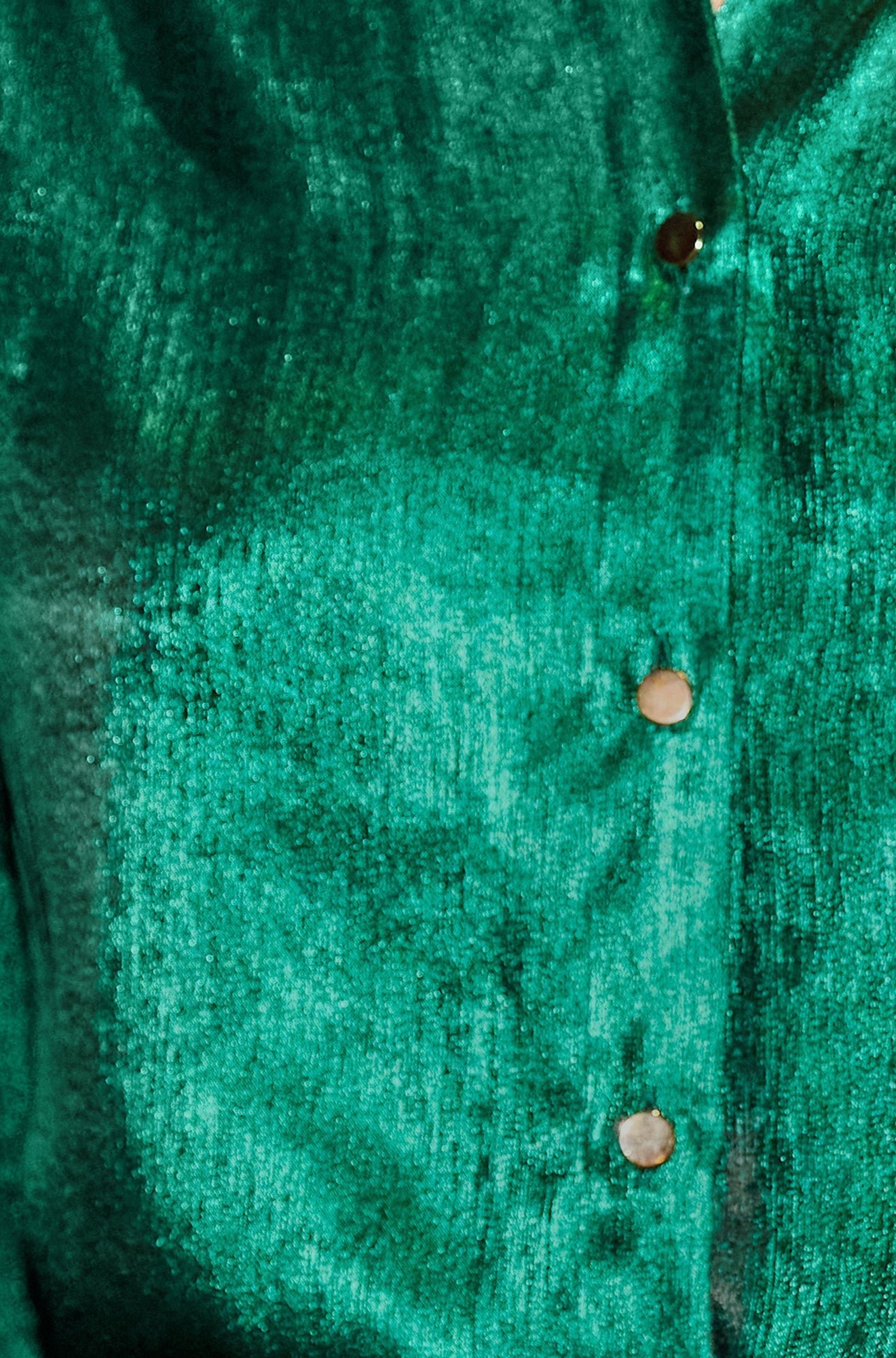 Green Metallic Relaxed Balloon Sleeve Shirt - Sizes 8 to 16