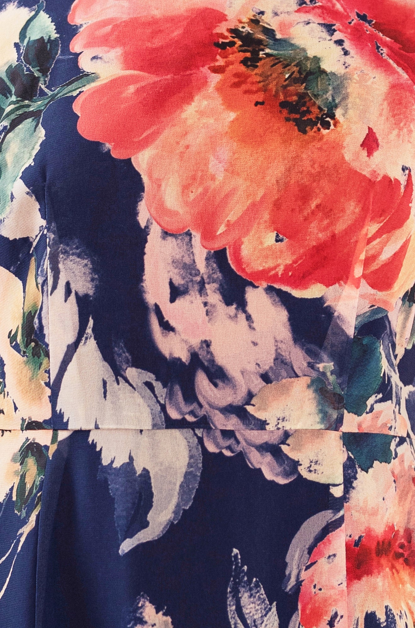 Navy Flower Halter Neck Maxi Dress