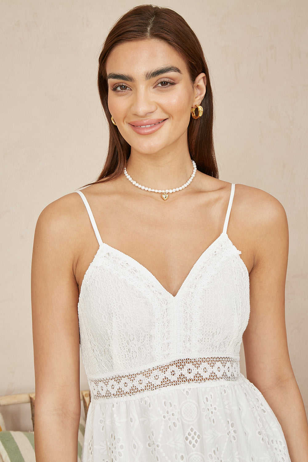 White Tiered Maxi Dress