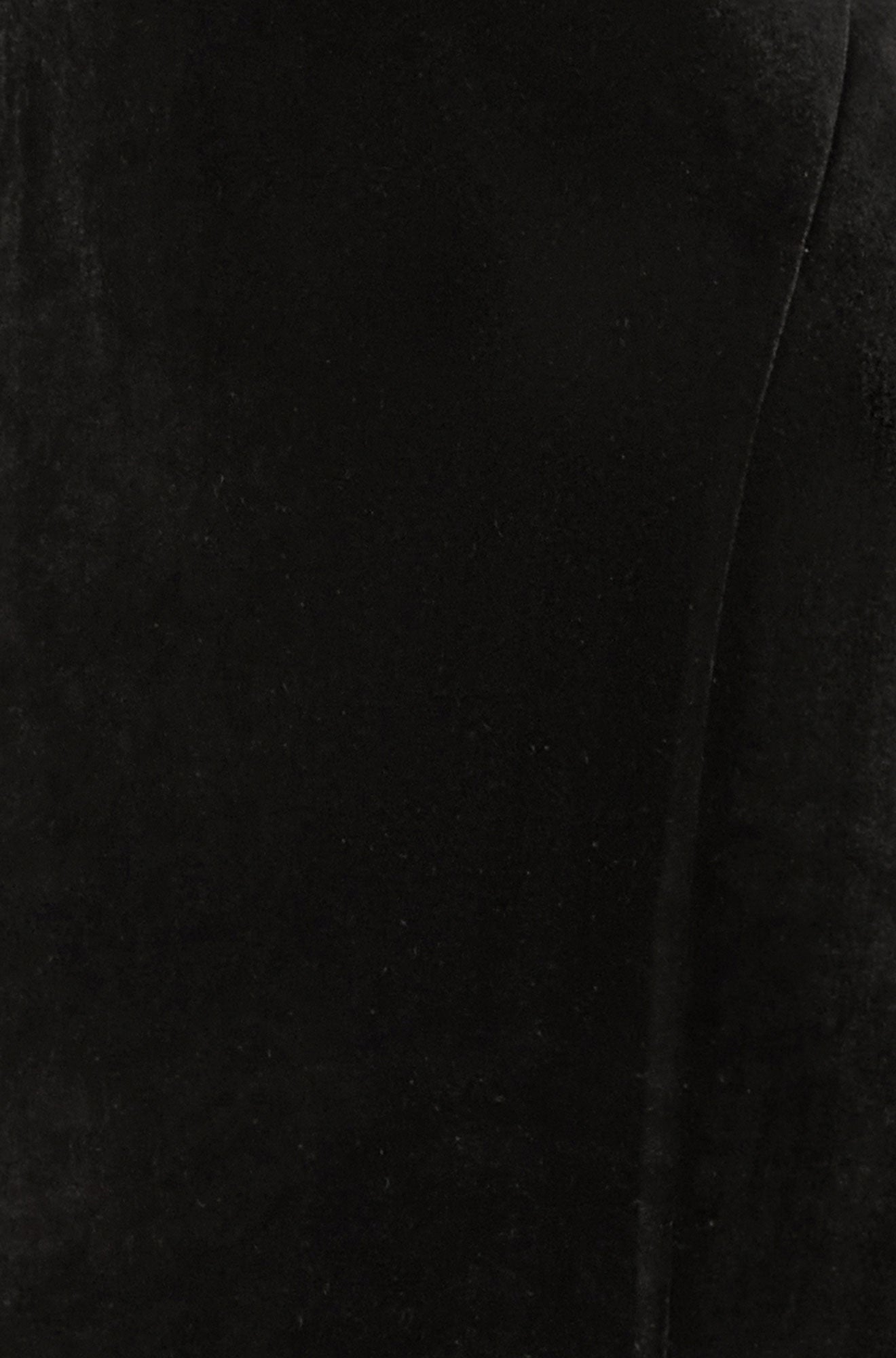 Black Velvet Midi Dress With Slash Neckline and Sheer Sleeves - Sizes 8 to 16