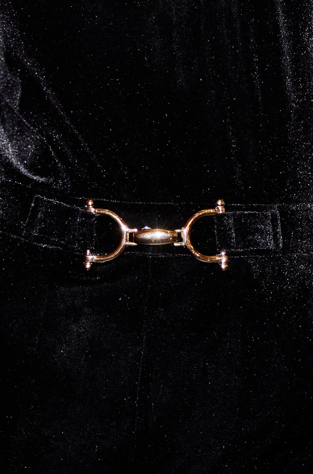 Black Velvet Jumpsuit With Twist Neckline And Buckle Belt - Sizes 8 to 16