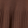 Brown Pleated Mini Skirt