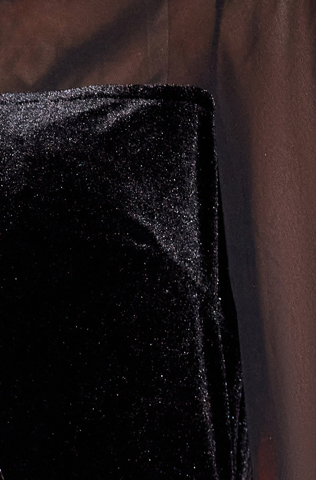 Black Velvet Pussy bow Sheer Sleeves Skater Dress - Sizes 8 to 16