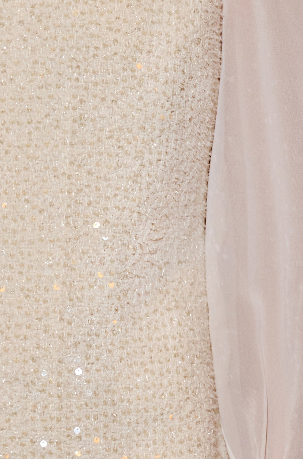 White Sequin Tunic With Black Tie Back - Sizes 8 to 18