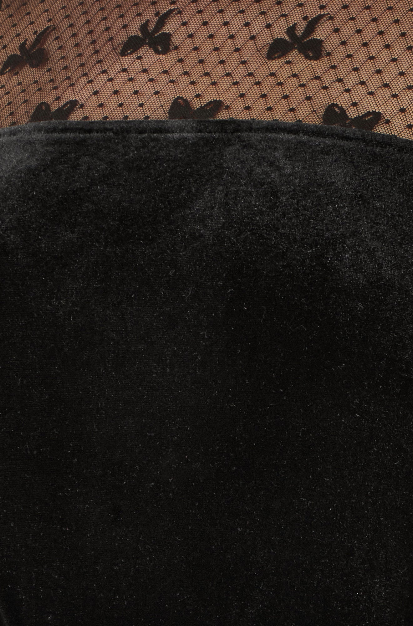 Black Velvet Skater Dress With Mesh Bow Sleeves - Sizes 8 to 16