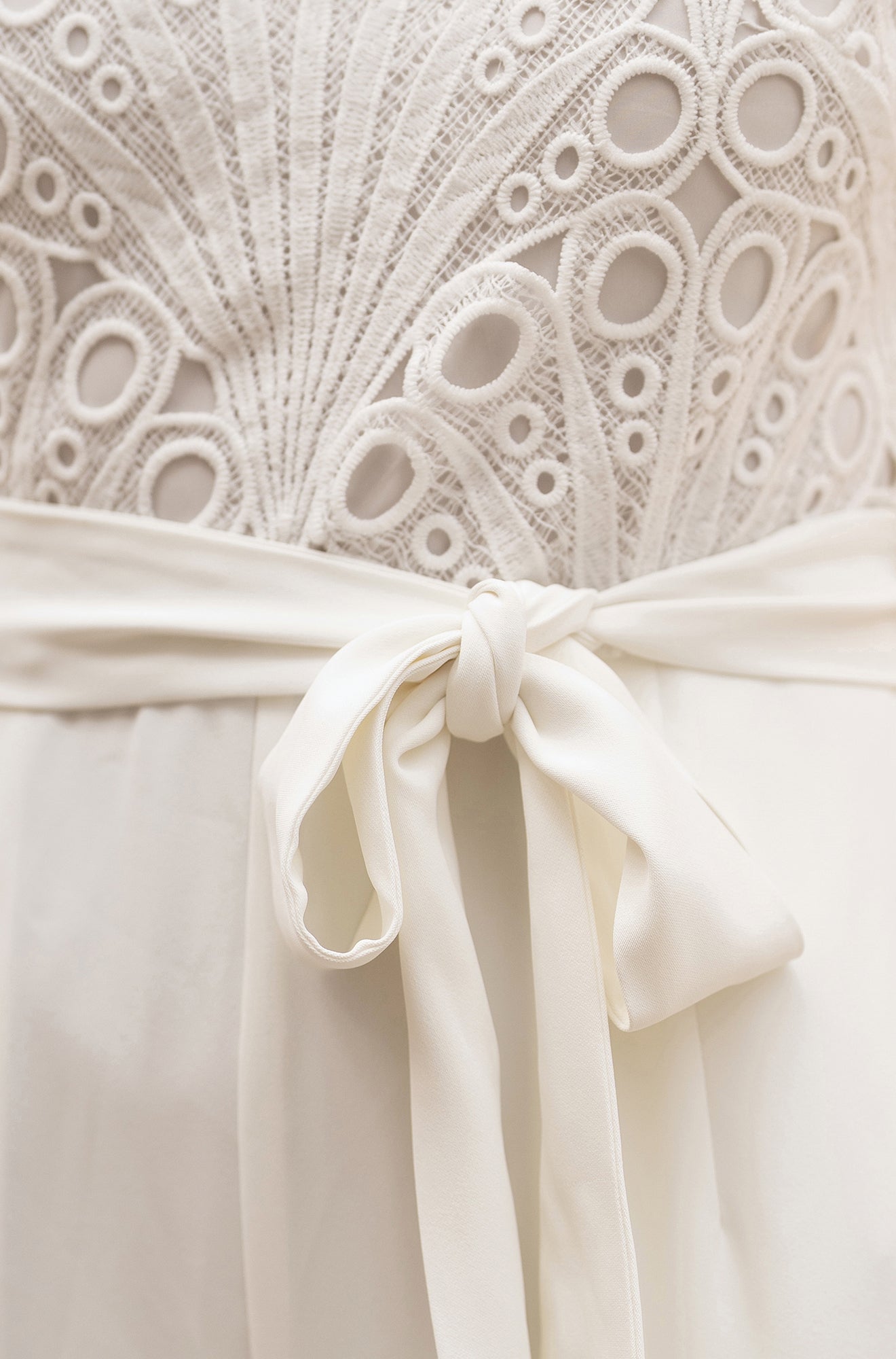 Ivory Lace Sleeveless Jumpsuit