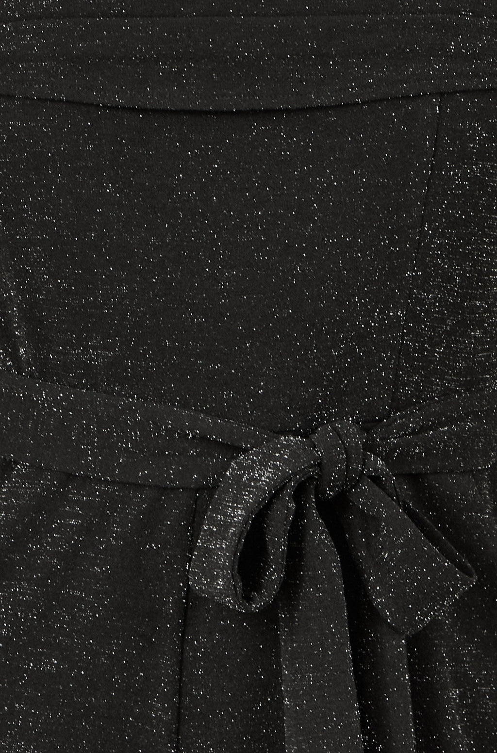 Black Sparkle Stretch Bardot Jumpsuit - Sizes 8 to 16