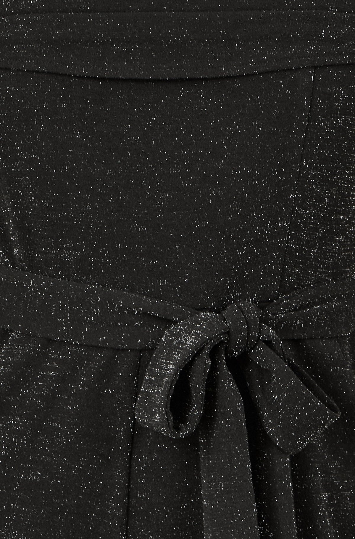 Black Sparkle Bardot Jumpsuit