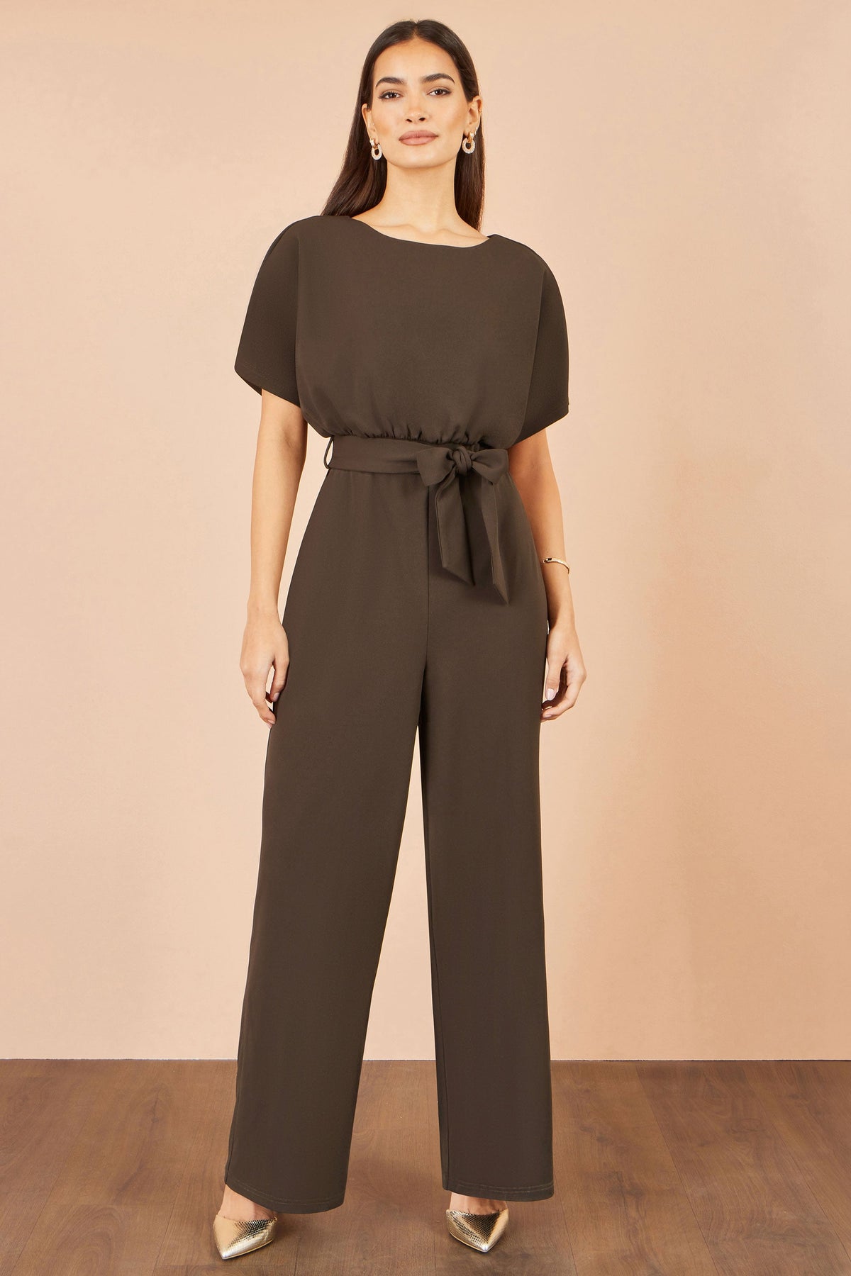 Brown Batwing Jumpsuit