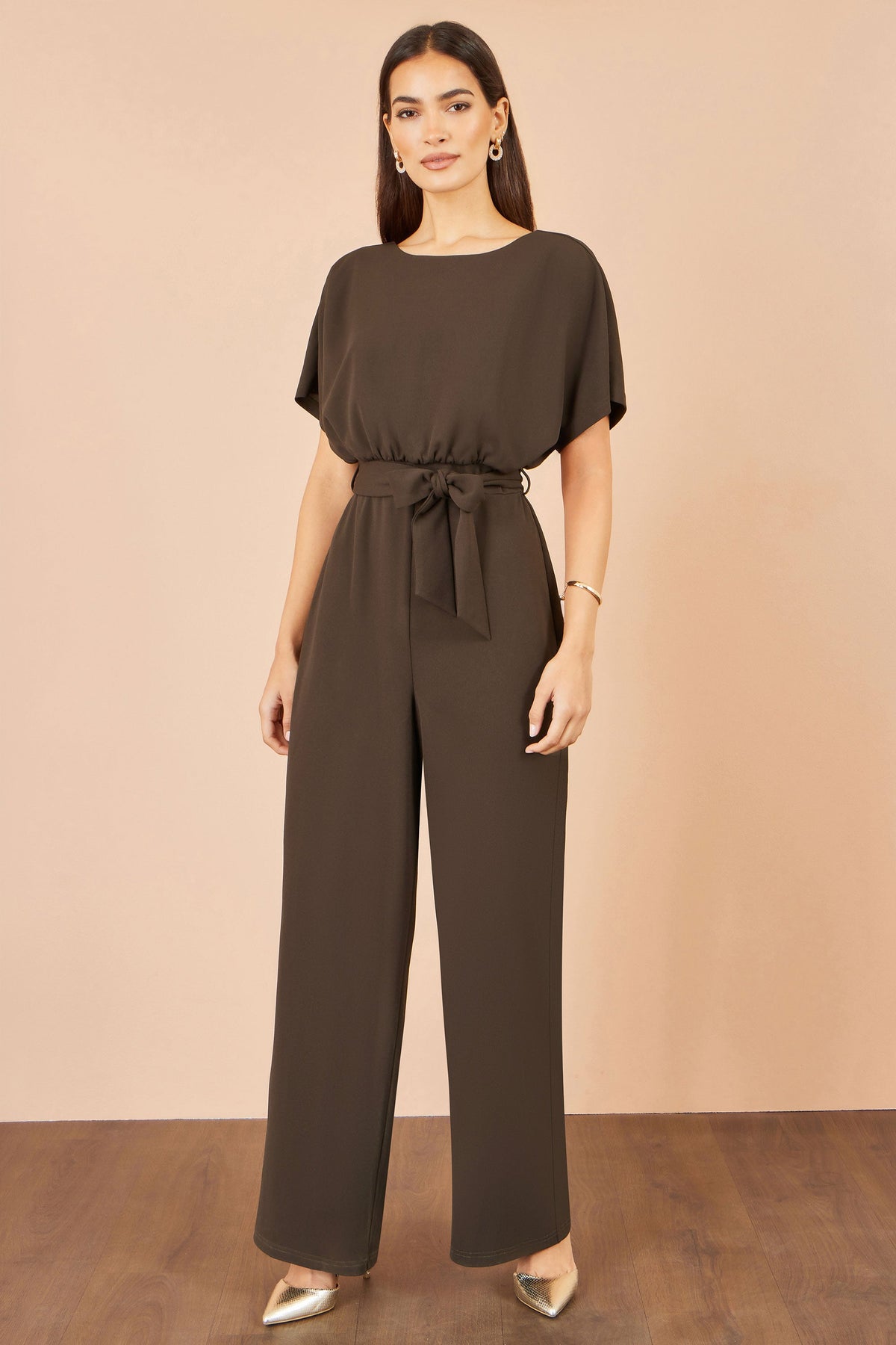 Brown Batwing Jumpsuit