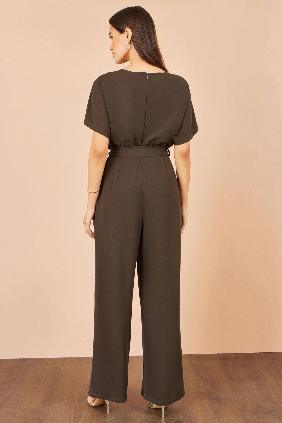 Brown Batwing Jumpsuit