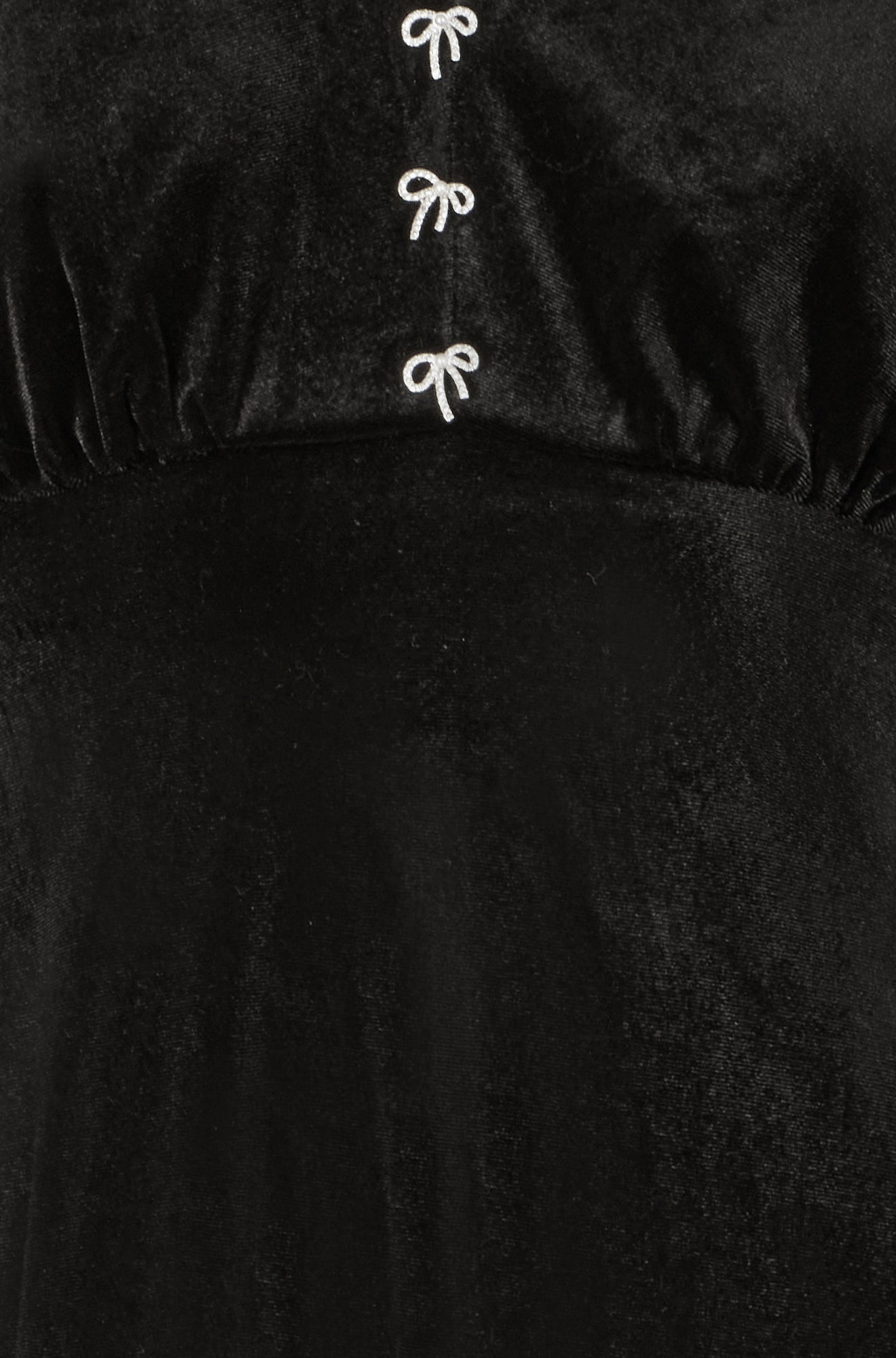 Black Velvet Skater Dress With Diamante Bow Detail - Sizes 8 to 16