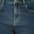 Blue Dark Wash Stretch Wide Leg Jeans