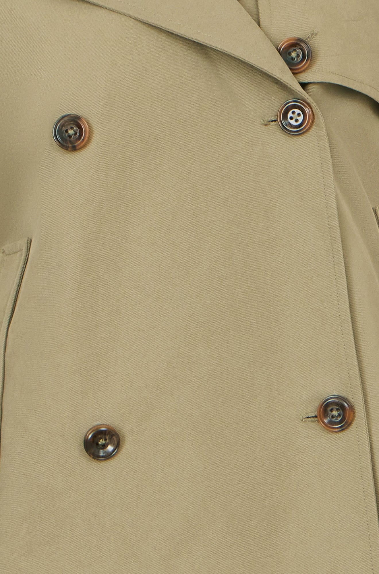 Green Cropped Trench Jacket