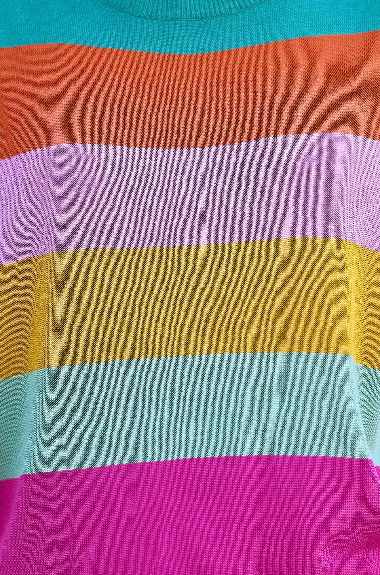 Multicolour Block Stripe Relaxed Knitted Top