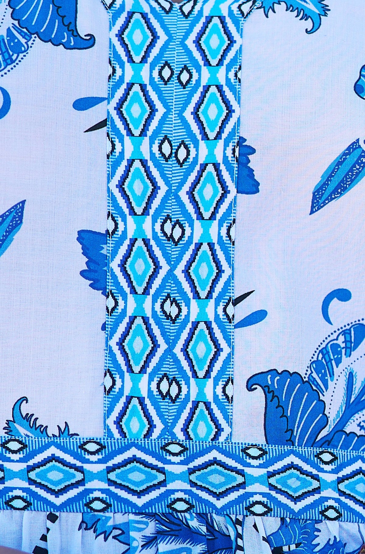 Blue Floral Beach Tunic