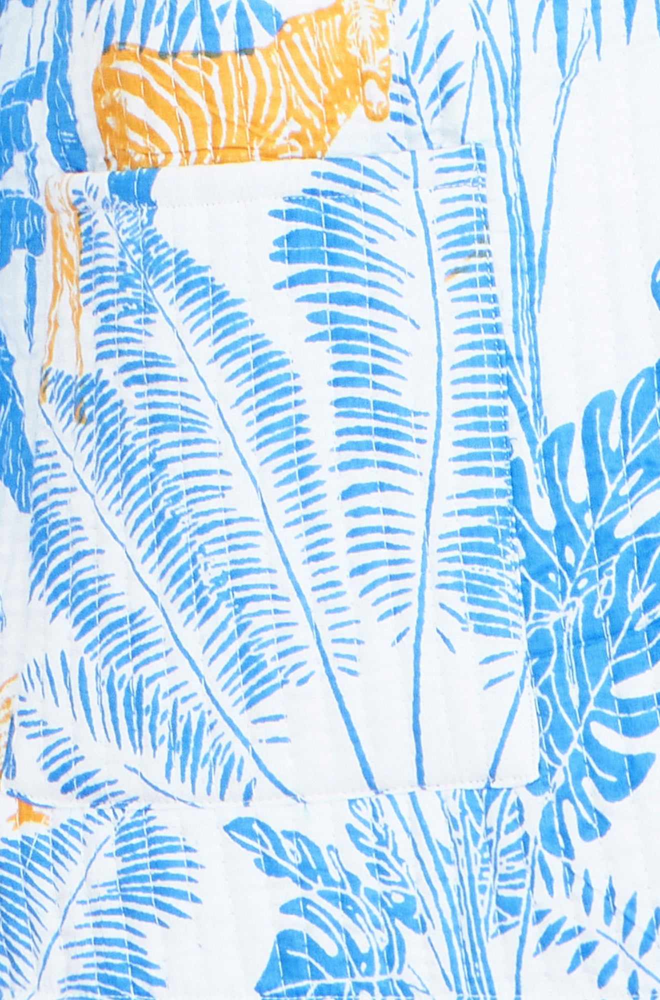 Blue Jungle Reversible Cotton Quilted Jacket