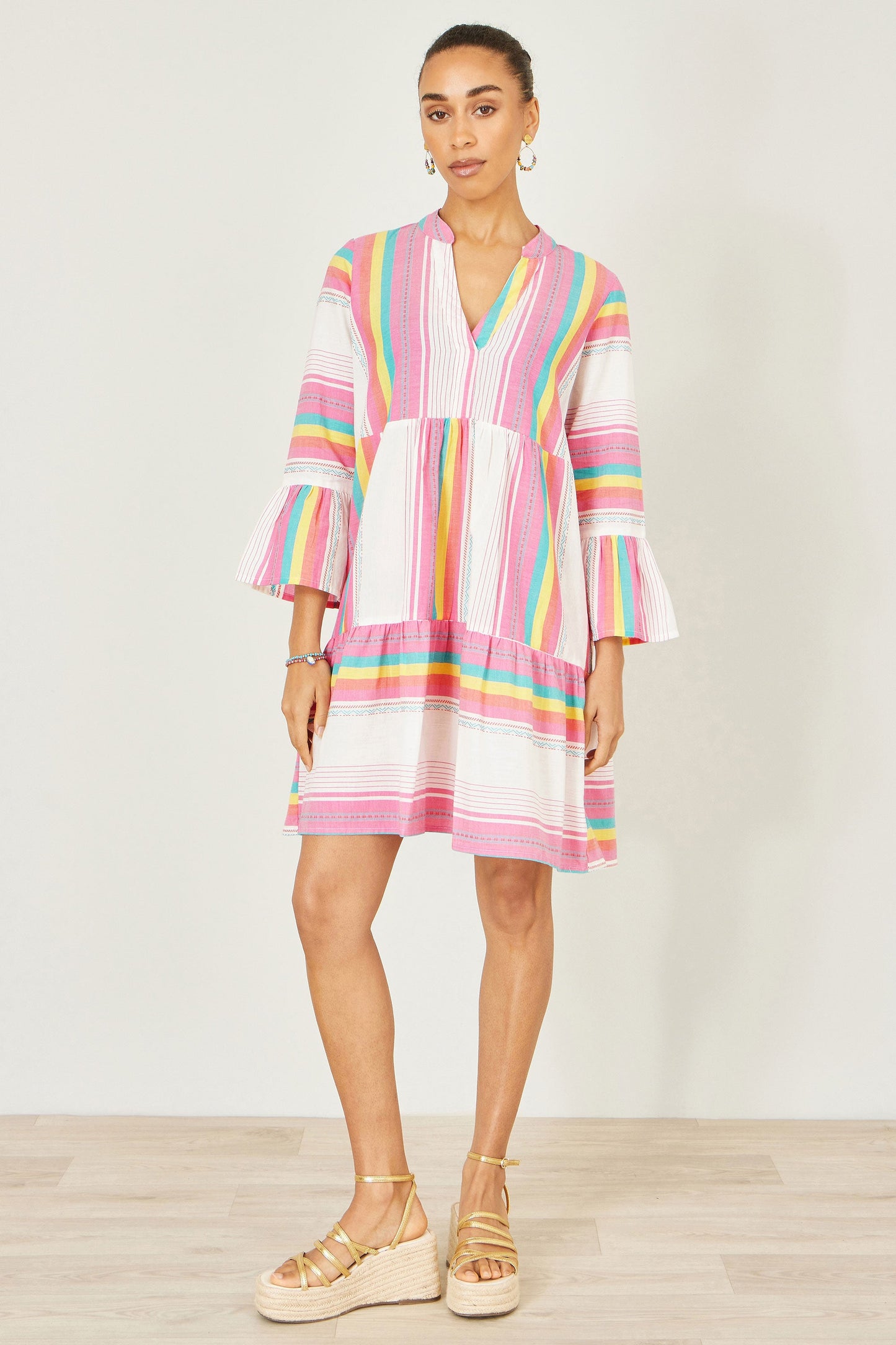Multicolour Cotton Stripe Tunic