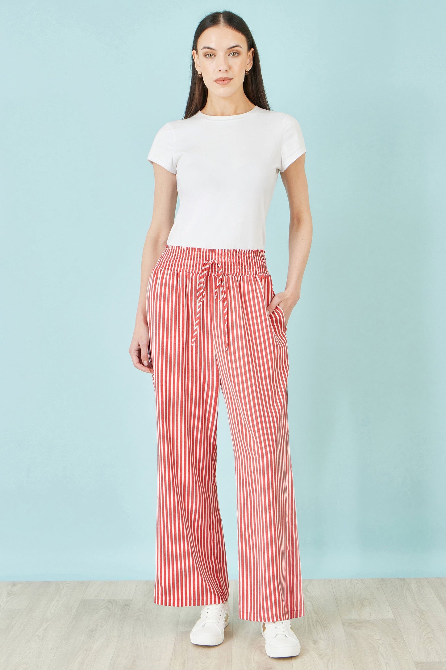 Red Stripe Relaxed Trousers