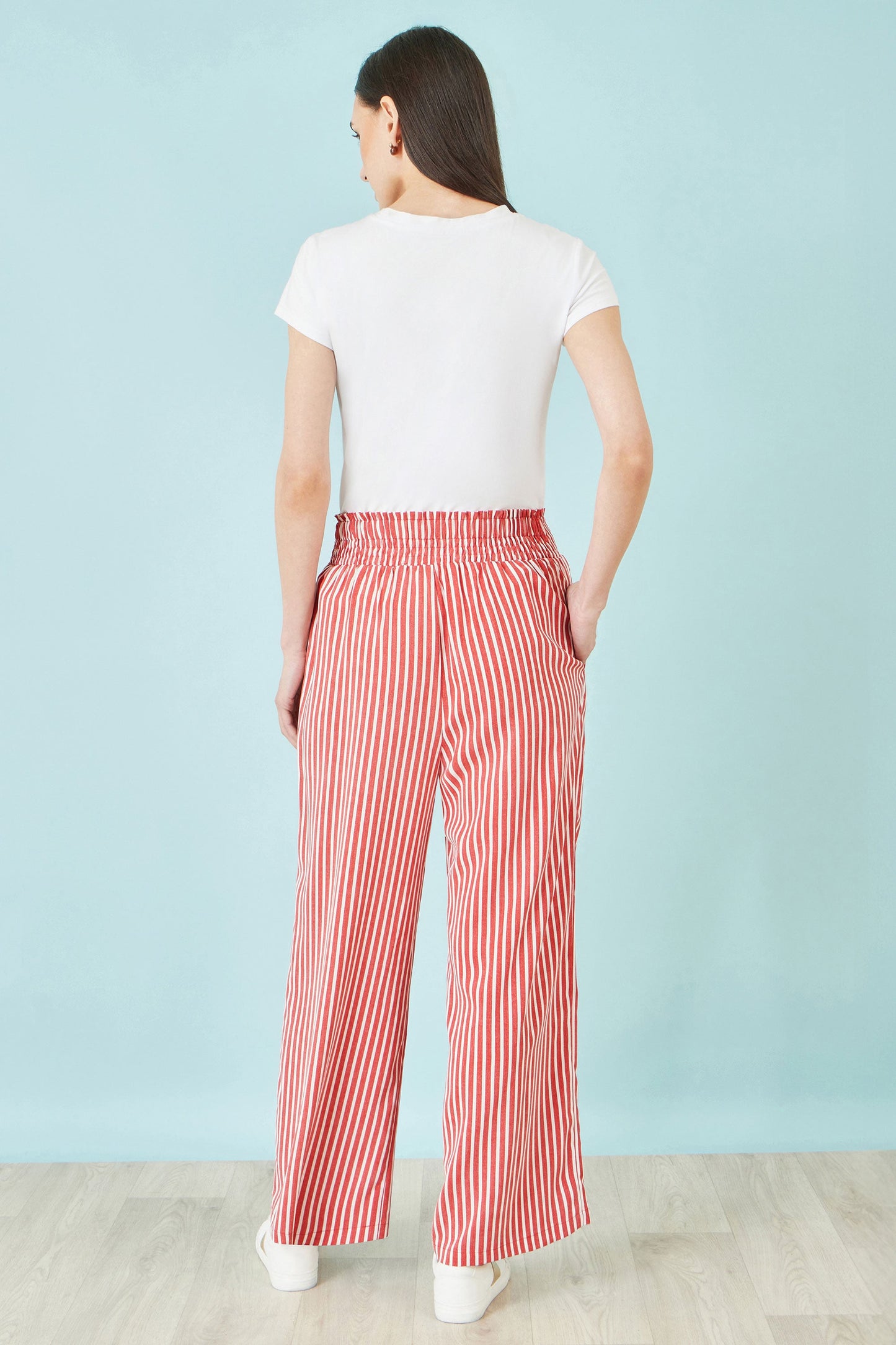Red Stripe Relaxed Trousers