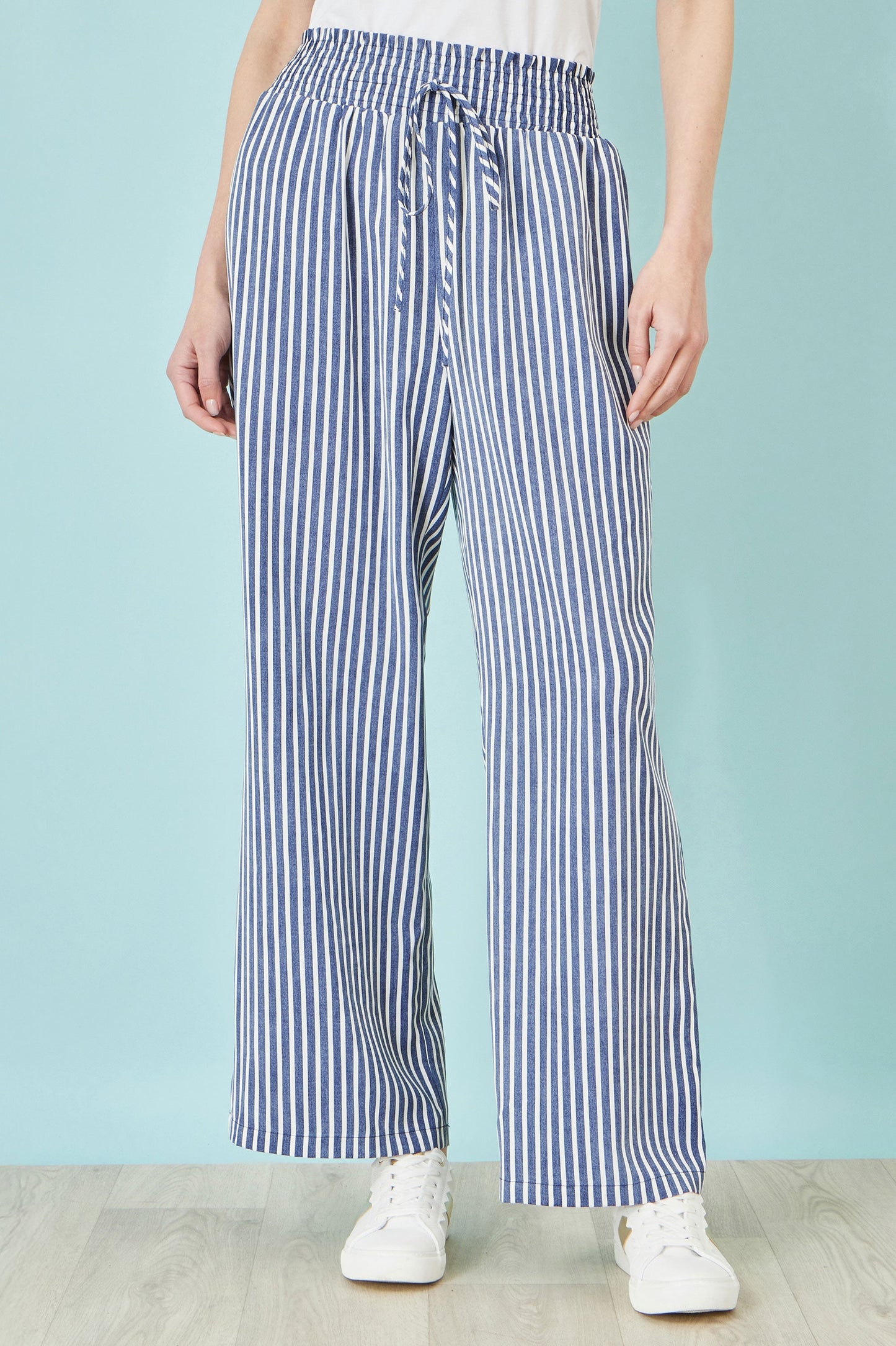Blue Stripe Relaxed Trousers