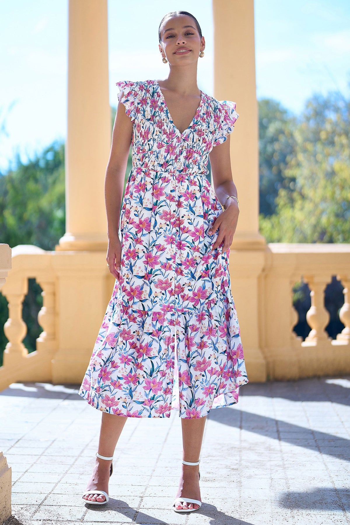 White Floral Dress