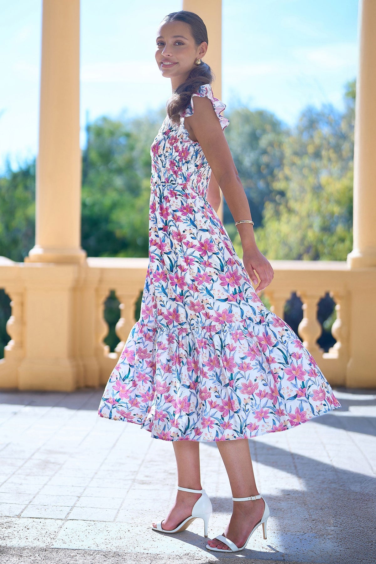 White Floral Dress