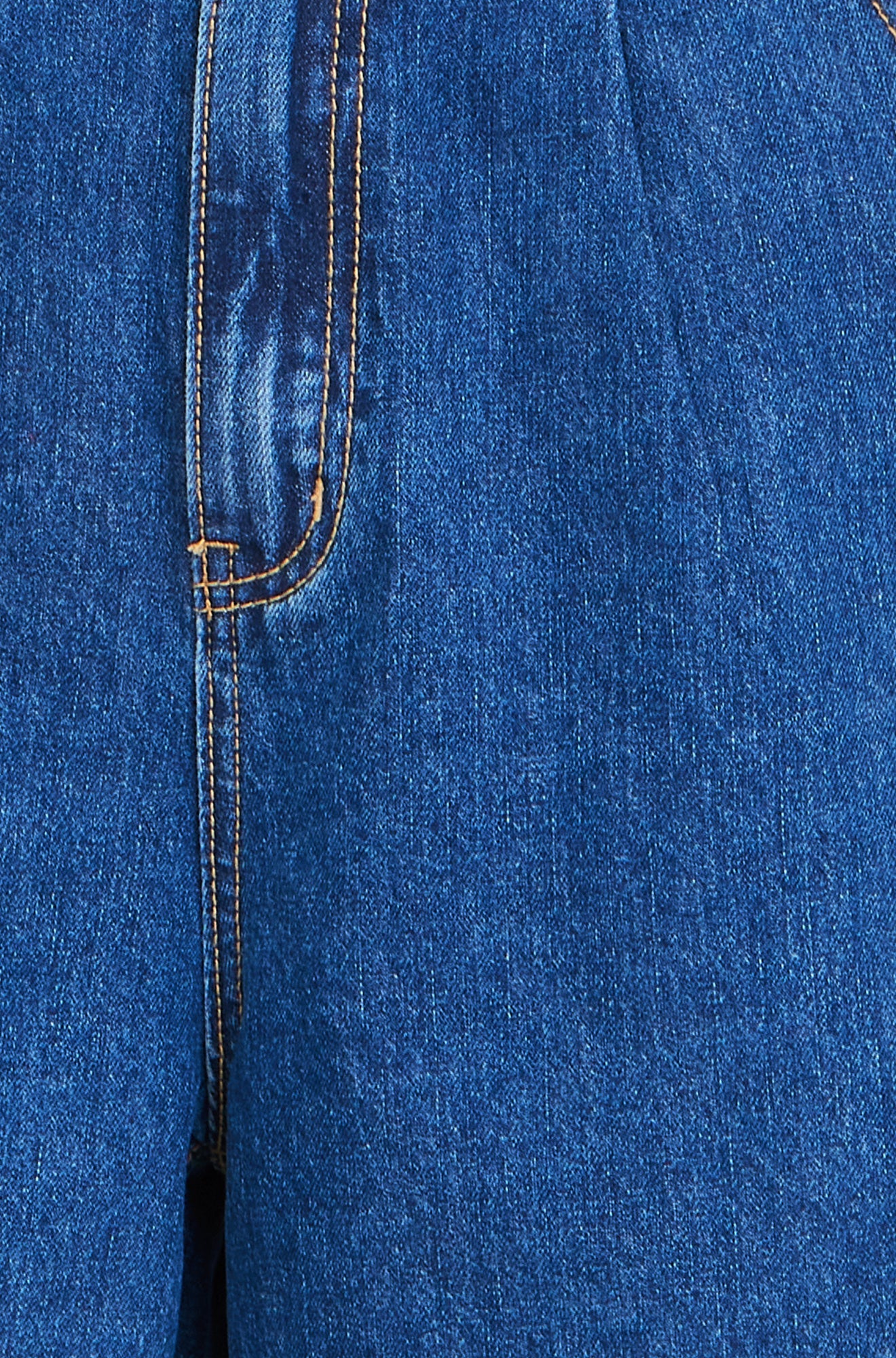 Blue Denim Wide Leg Shorts