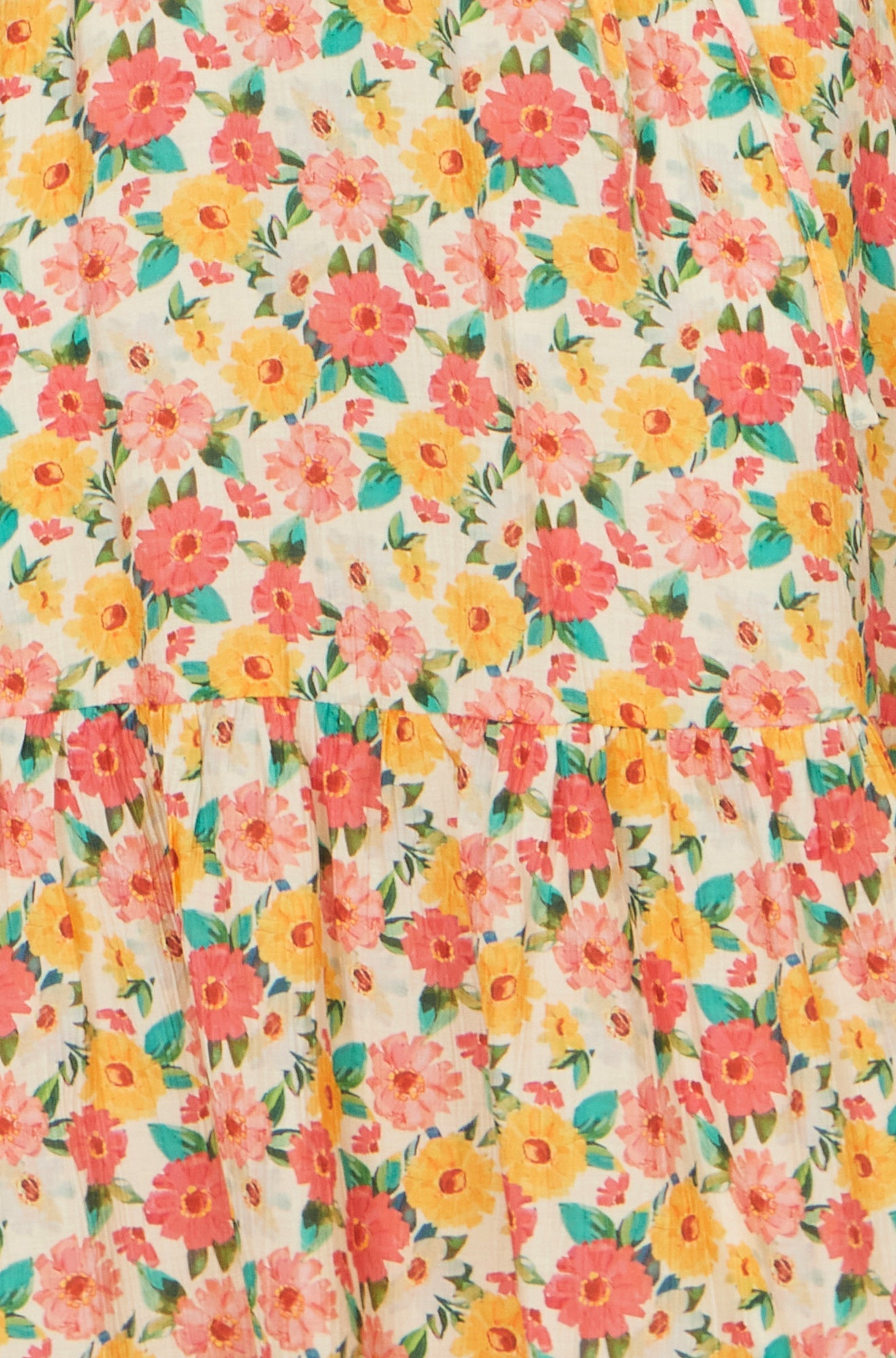 Multicolour Midi Tea Dress With Angel Sleeves
