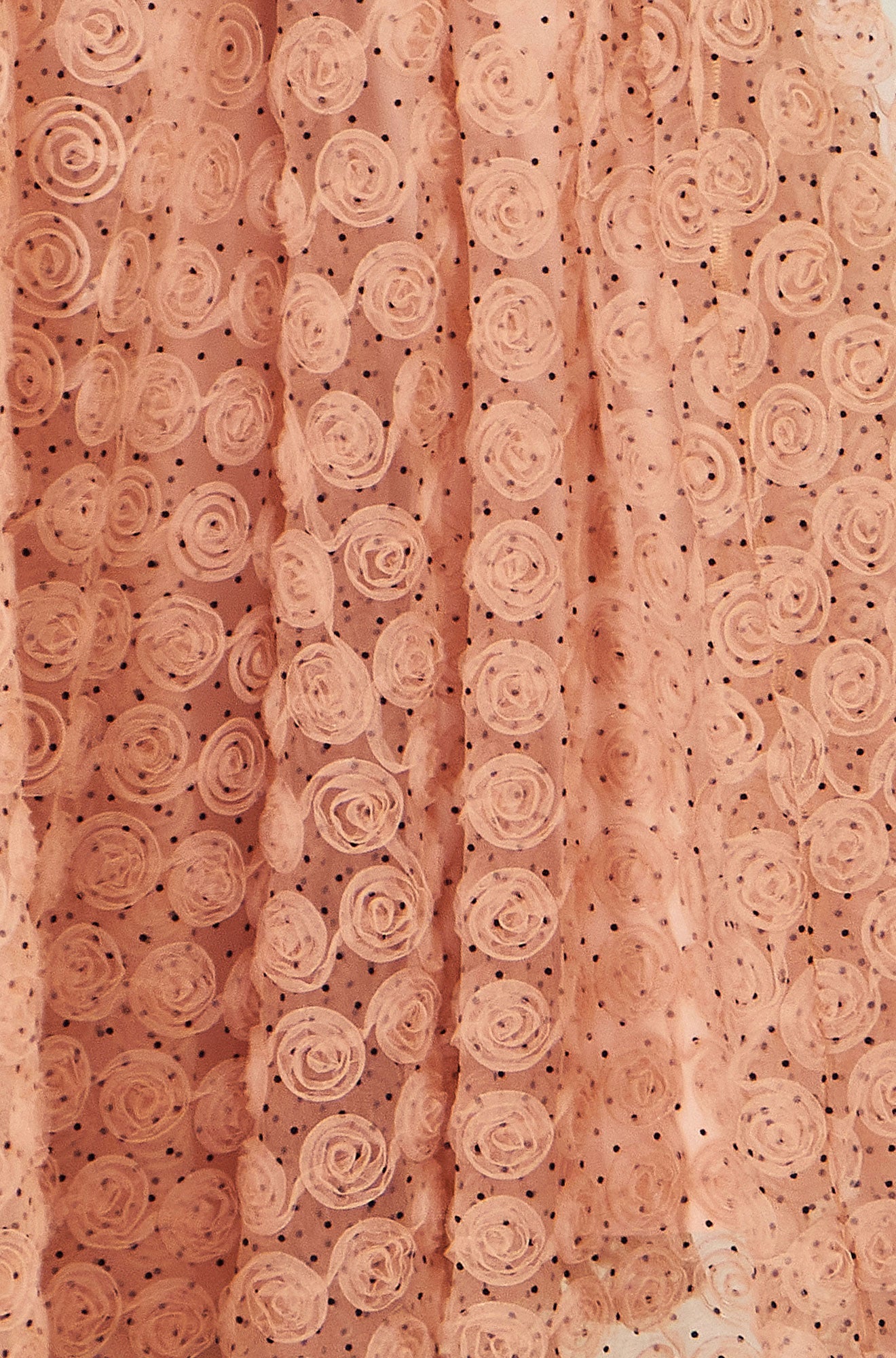 Blush Pink Spot And Rose Tulle Skirt