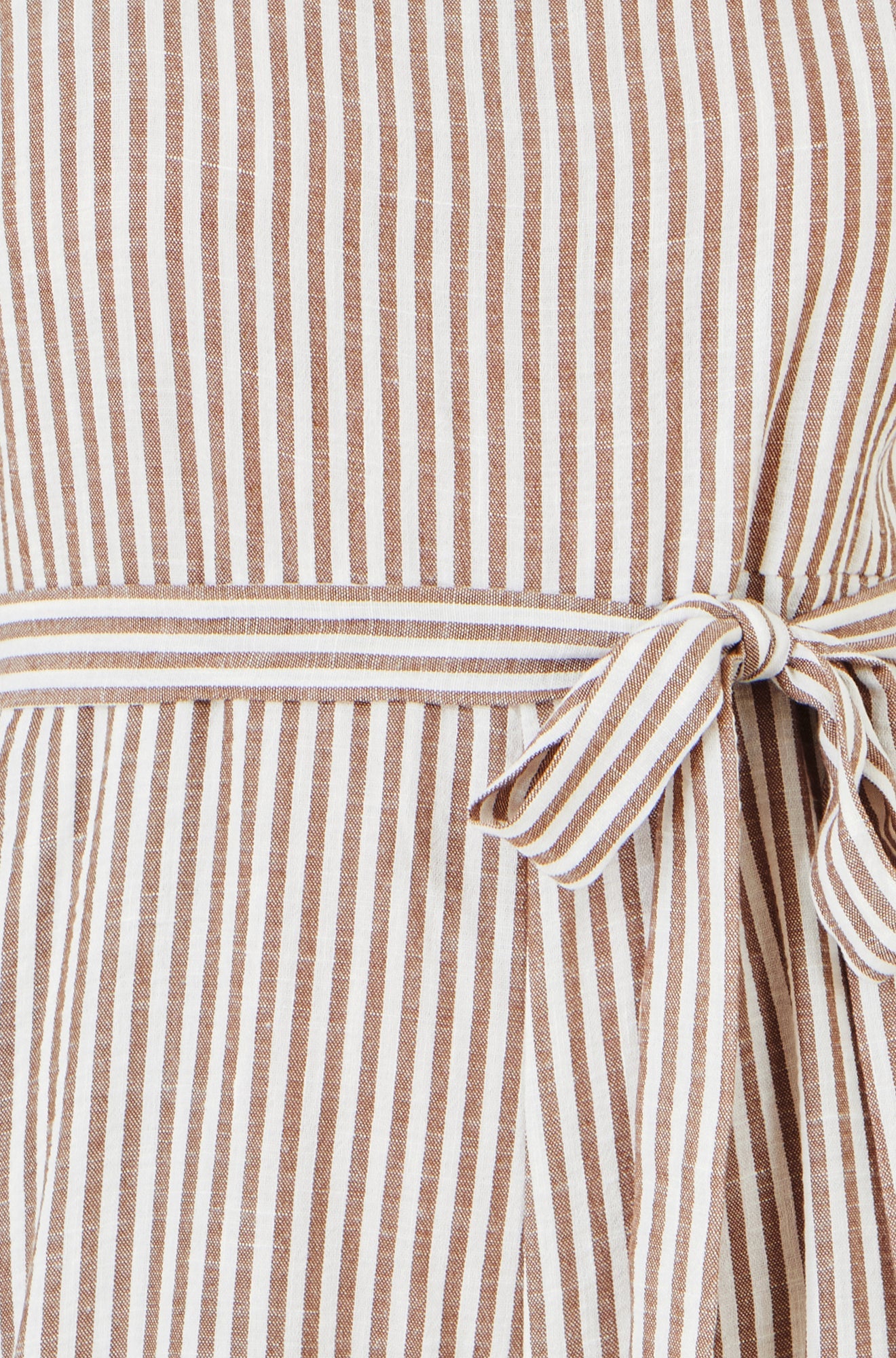 Brown Stripe Strappy Jumpsuit