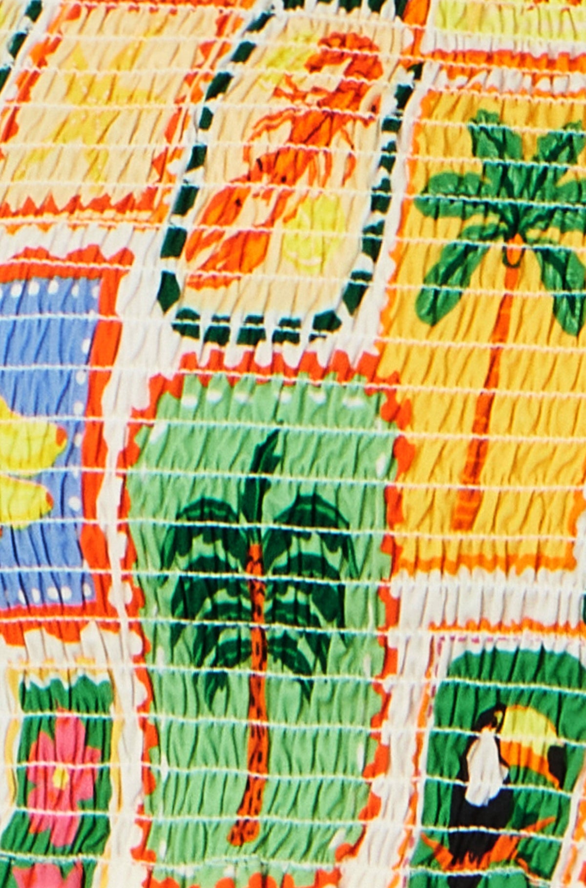 Multicolour Crop Postcard Print Top
