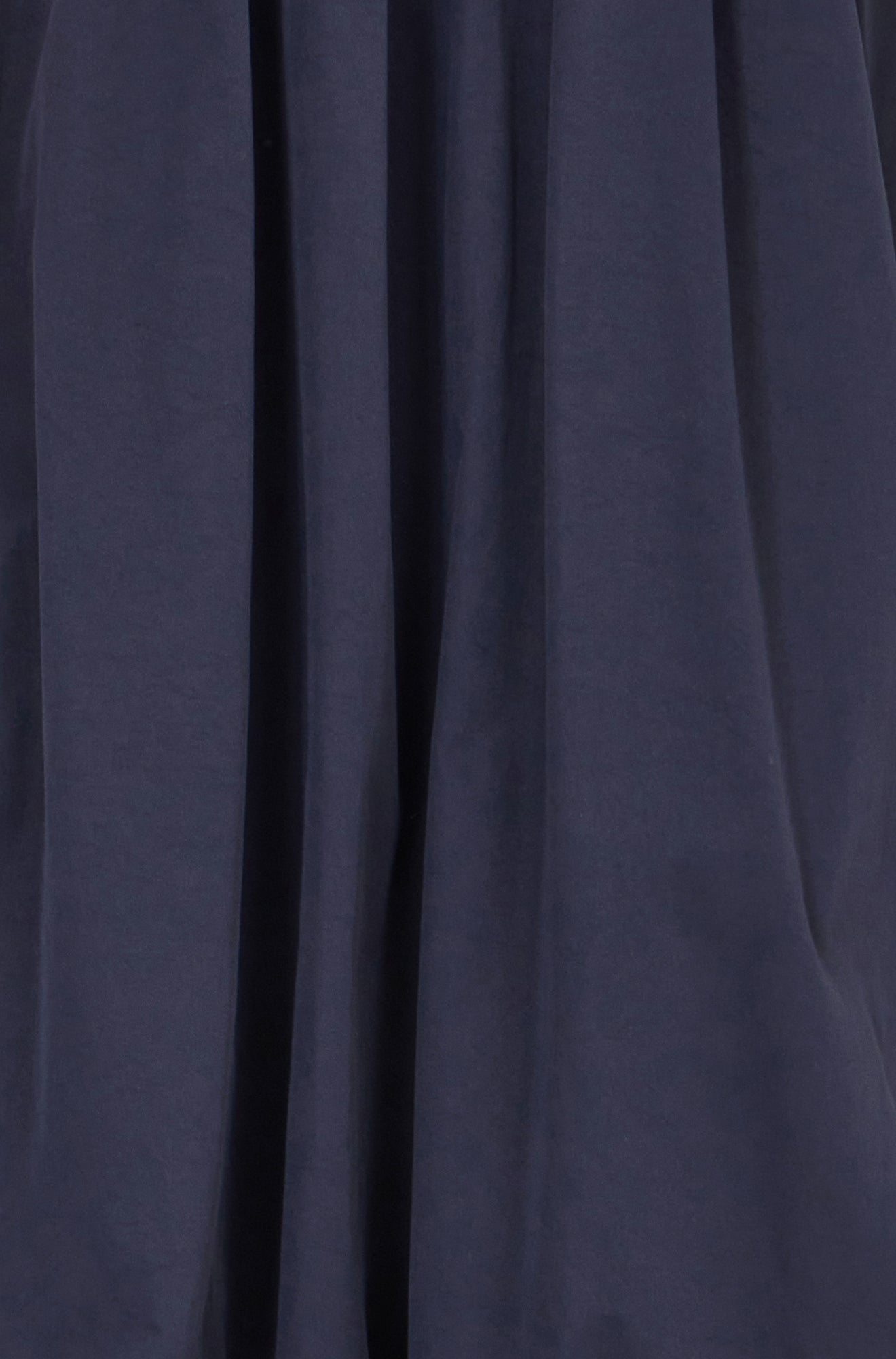 Navy Satin Bubble Hem Midi Skirt